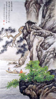 Chinese Mountain and Water Painting,50cm x 100cm,1006045-x