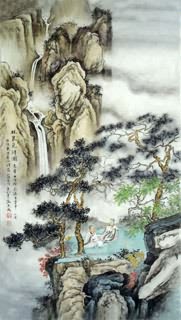 Chinese Mountain and Water Painting,50cm x 100cm,1006052-x