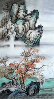 Chinese Mountain and Water Painting,50cm x 100cm,1006053-x
