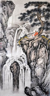 Chinese Mountain and Water Painting,50cm x 100cm,1006054-x
