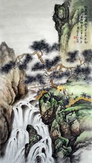 Chinese Mountain and Water Painting,50cm x 100cm,1006055-x