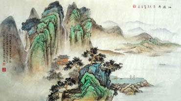 Chinese Mountain and Water Painting,50cm x 100cm,1006058-x