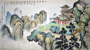 Chinese Mountain and Water Painting,50cm x 100cm,1006067-x