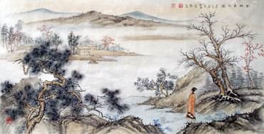 Chinese Mountain and Water Painting,50cm x 100cm,1006069-x
