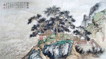 Chinese Mountain and Water Painting,50cm x 100cm,1006072-x