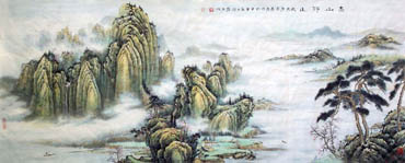 Chinese Mountain and Water Painting,75cm x 180cm,1006081-x
