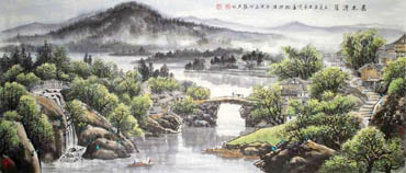 Chinese Mountain and Water Painting,75cm x 180cm,1006082-x