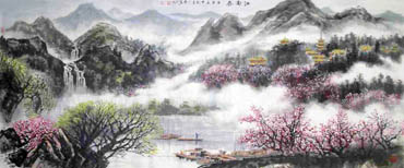 Chinese Mountain and Water Painting,75cm x 180cm,1006083-x