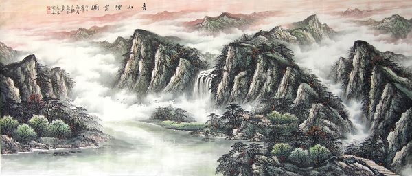 Mountain and Water,98cm x 230cm(38〃 x 90〃),1010003-z