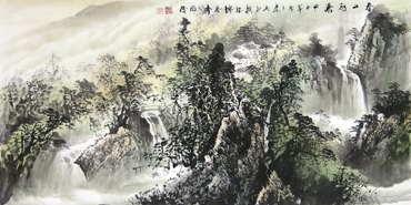 Chinese Mountain and Water Painting,66cm x 136cm,1010006-x