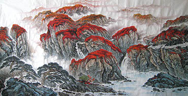 Chinese Mountain and Water Painting,120cm x 240cm,1011015-x