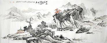 Chinese Mountain and Water Painting,70cm x 180cm,1011016-x