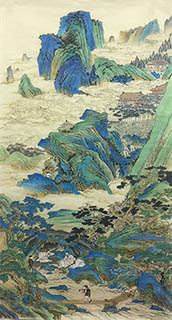 Chinese Mountain and Water Painting,90cm x 180cm,1011050-x
