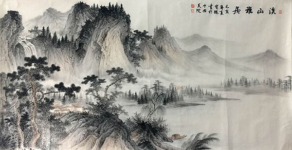 Mountain and Water,68cm x 136cm(27〃 x 54〃),1011053-z