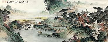Chinese Mountain and Water Painting,70cm x 180cm,1011054-x