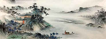 Chinese Mountain and Water Painting,70cm x 180cm,1011057-x