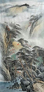 Chinese Mountain and Water Painting,90cm x 180cm,1011061-x