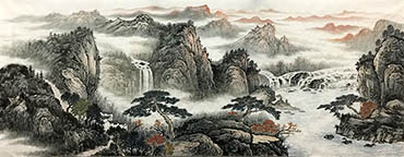 Chinese Mountain and Water Painting,70cm x 180cm,1011069-x