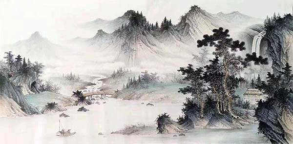 Mountain and Water,68cm x 136cm(27〃 x 54〃),1011071-z