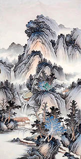 Chinese Mountain and Water Painting,90cm x 180cm,1011072-x