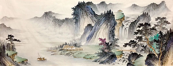 Mountain and Water,70cm x 180cm(27〃 x 70〃),1011073-z