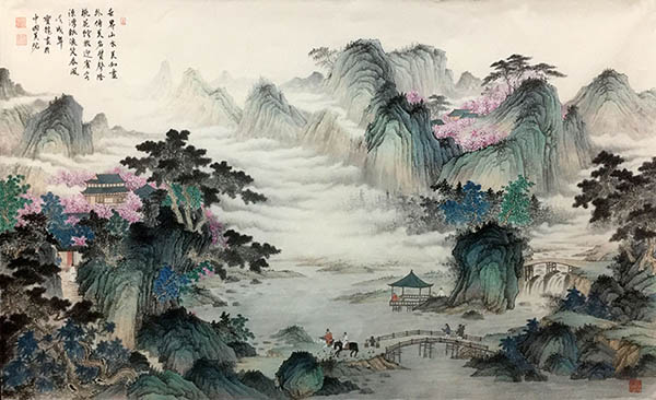 Mountain and Water,90cm x 170cm(35〃 x 67〃),1011074-z