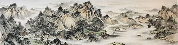 Mountain and Water,50cm x 240cm(20〃 x 94〃),1011075-z