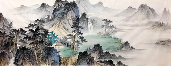 Mountain and Water,70cm x 180cm(27〃 x 70〃),1011079-z