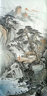 Chinese Mountain and Water Painting,90cm x 180cm,1011082-x