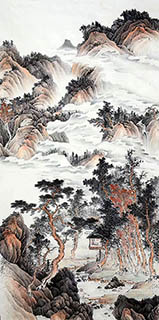 Chinese Mountain and Water Painting,90cm x 180cm,1011085-x