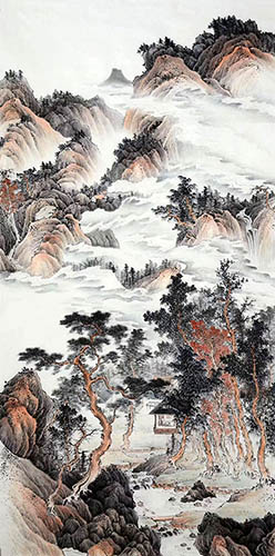 Mountain and Water,90cm x 180cm(35〃 x 71〃),1011085-z