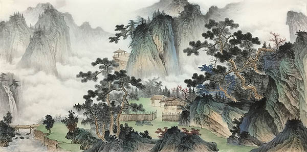 Mountain and Water,66cm x 136cm(26〃 x 53〃),1011087-z
