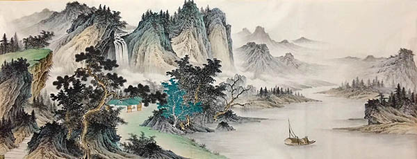 Mountain and Water,70cm x 180cm(27〃 x 70〃),1011088-z