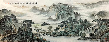 Chinese Mountain and Water Painting,70cm x 180cm,1011096-x