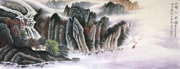 Chinese Mountain and Water Painting,70cm x 180cm,1021002-x