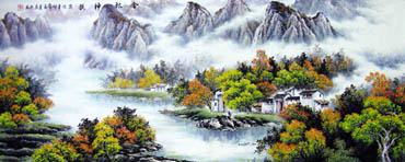 Chinese Mountain and Water Painting,70cm x 180cm,1061036-x
