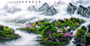Chinese Mountain and Water Painting,90cm x 180cm,1061040-x