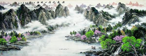 Mountain and Water,70cm x 180cm(27〃 x 70〃),1061047-z