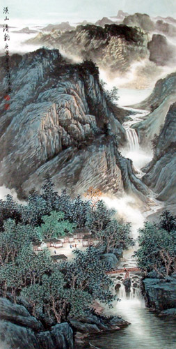 Mountain and Water,69cm x 138cm(27〃 x 54〃),1068025-z