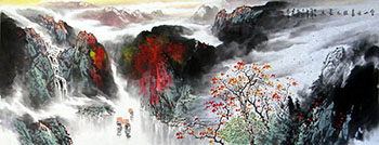 Chinese Mountain and Water Painting,70cm x 180cm,1095082-x
