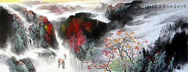 Mountain and Water,70cm x 180cm(27〃 x 70〃),1095082-z