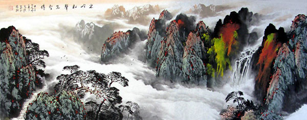 Mountain and Water,70cm x 180cm(27〃 x 70〃),1095086-z