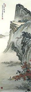 Chinese Mountain and Water Painting,35cm x 100cm,1126027-x