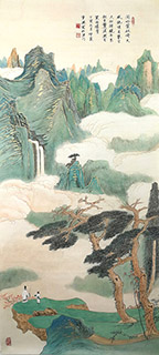 Chinese Mountain and Water Painting,55cm x 120cm,1126029-x