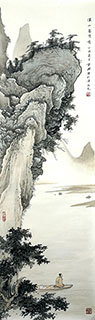 Chinese Mountain and Water Painting,33cm x 110cm,1126030-x