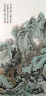 Chinese Mountain and Water Painting,45cm x 94cm,1126034-x