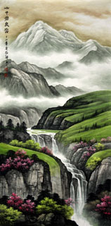 Chinese Mountain and Water Painting,66cm x 136cm,1135045-x