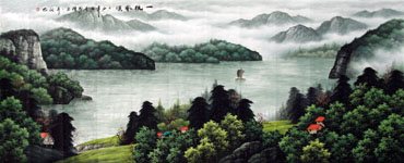 Chinese Mountain and Water Painting,96cm x 240cm,1135046-x