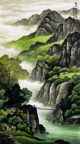 Mountain and Water,97cm x 180cm(38〃 x 70〃),1135063-z