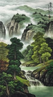 Chinese Mountain and Water Painting,97cm x 180cm,1135071-x